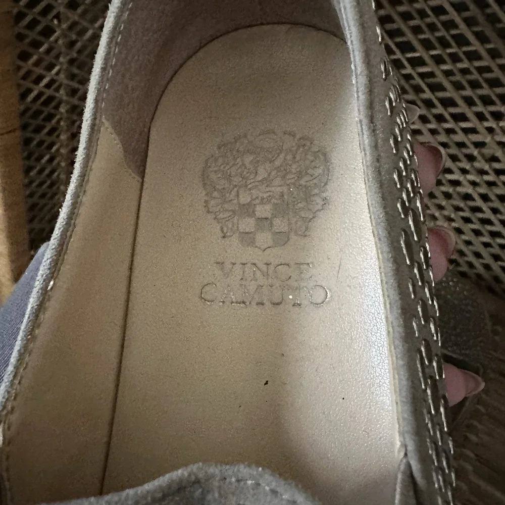 Vince Camuto Kindra Brown Leather Studded Sneakers Women's Size 7